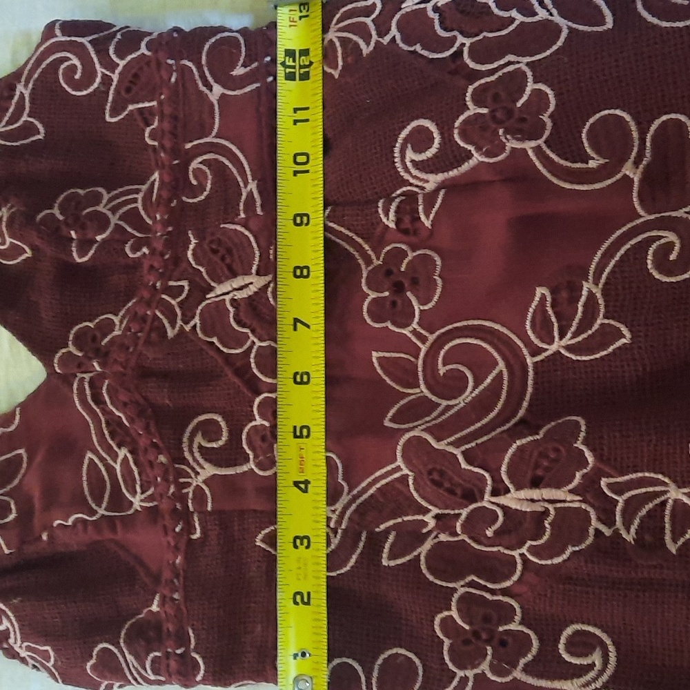 Anthropologie Dress, Size 0, Burgundy, Sleeveless. - Picture 4 of 5